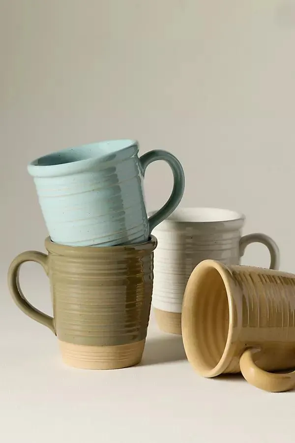 Scotia Stoneware 17 oz. Mugs, Set of 4