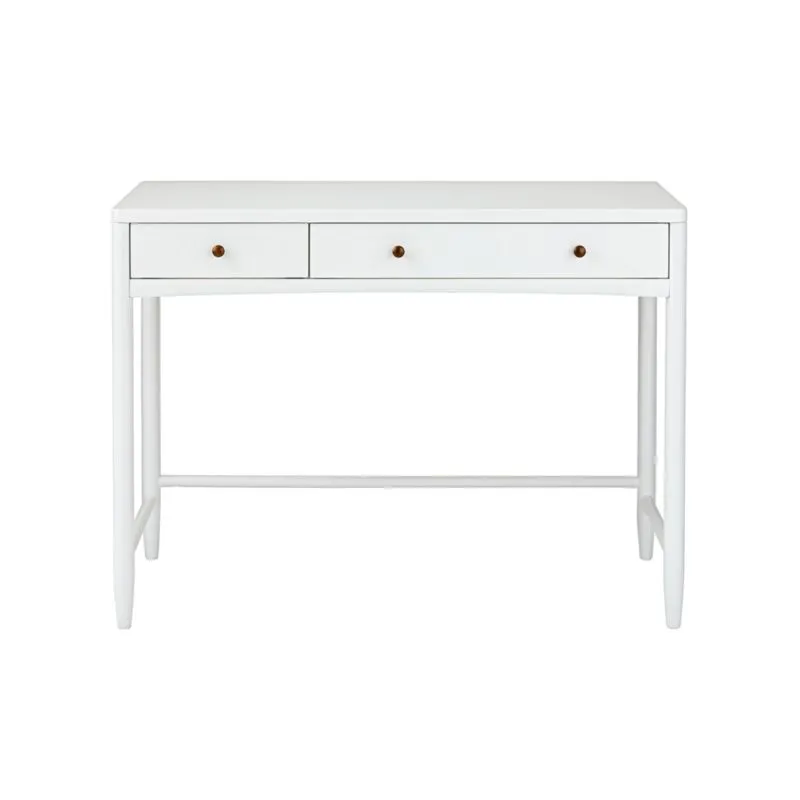 Hampshire 42" White Wood 2-Drawer Kids Desk