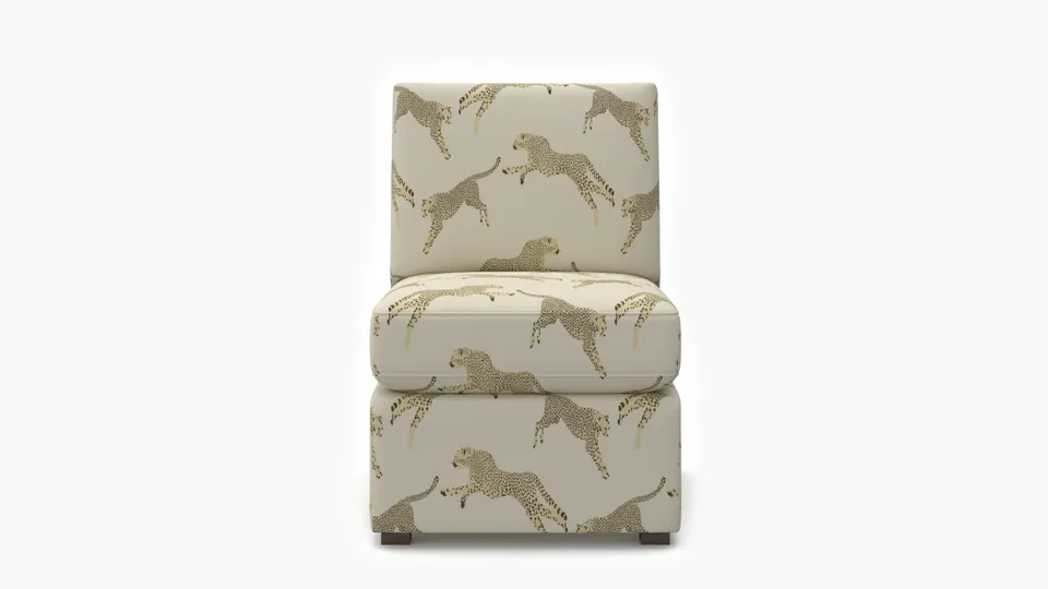 Classic Slipper Chair, Desert Cheetah