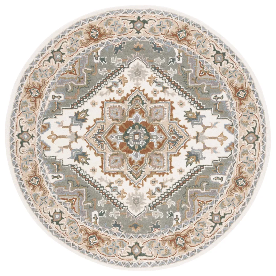 Lauren Ralph Lauren Collection Preston Rug, Ivory / Navy, 6' x 6'