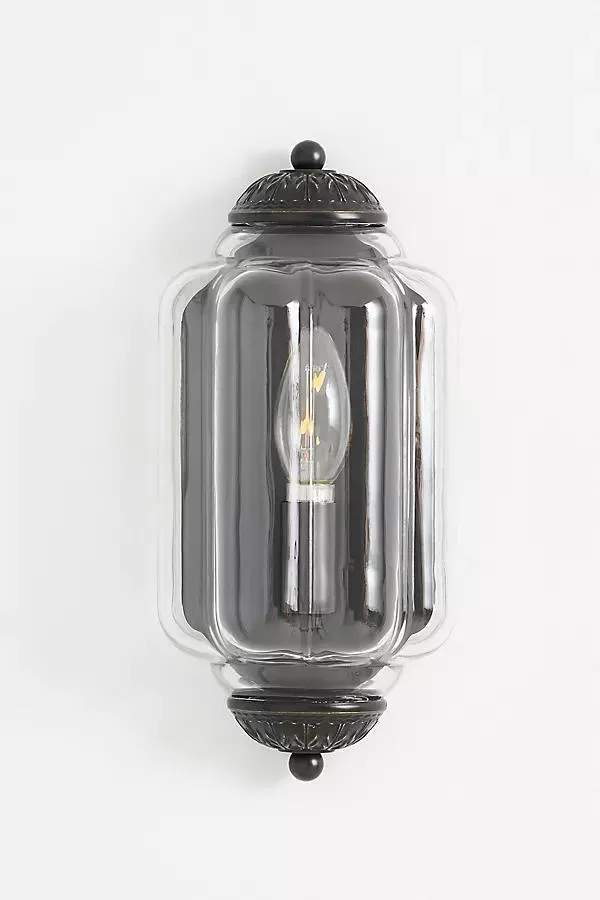 The Eloise Scallop Milk Glass Flush Sconce Wall Light