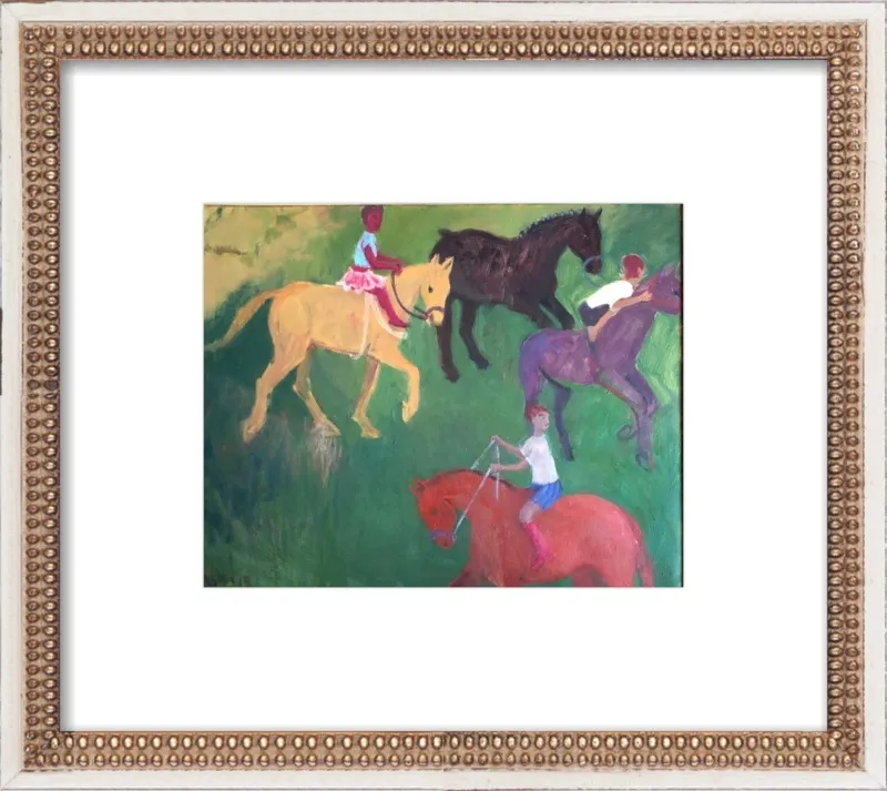 Four Horses, Three Riders by Megan Williamson for Artfully Walls