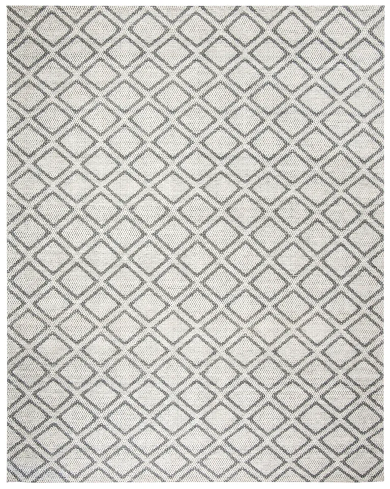 Arlo Home Hand Tufted Area Rug, MLP514G, Silver/Dark Grey,  8' X 10'