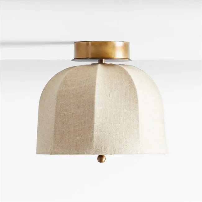 Allegra Large Linen Flush Mount Light by Jake Arnold 12"