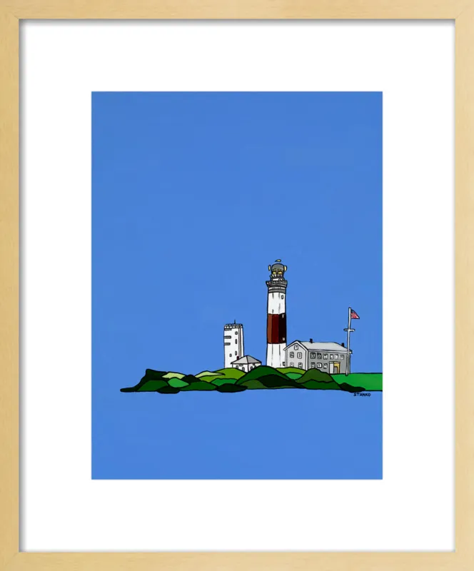 Montauk Lighthouse in Blue by Mike Stanko for Artfully Walls