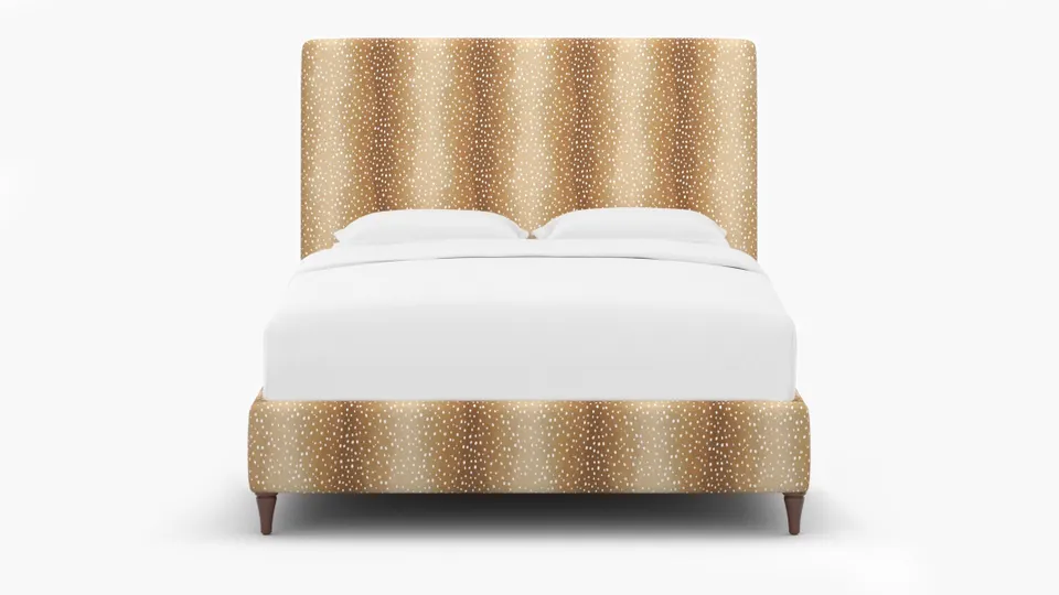 Classic Bed, Faline, Walnut Decorative Tapered Leg, Twin
