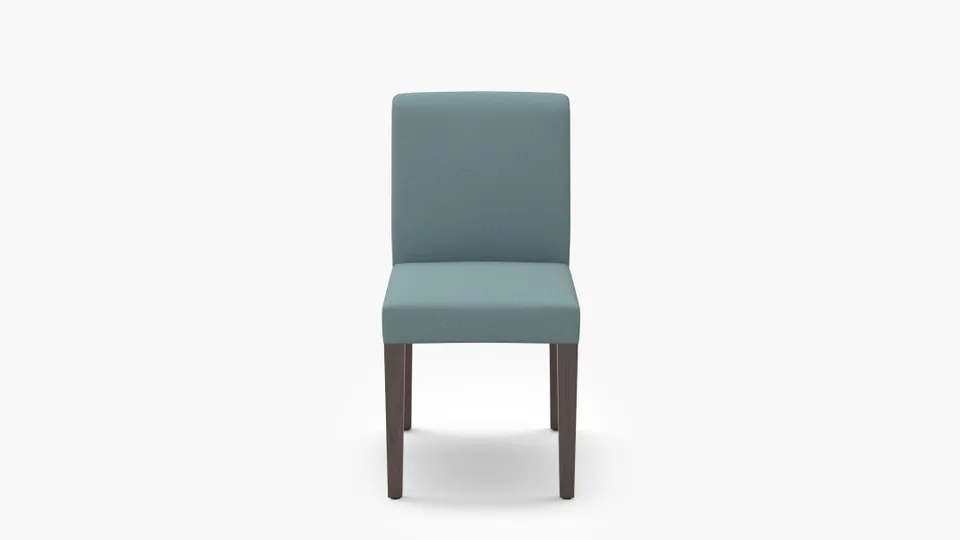 Signature Dining Chair, Seaglass Everyday Linen, Espresso Square Tapered Leg