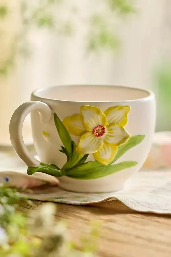 Flower of the Month Stoneware Mug