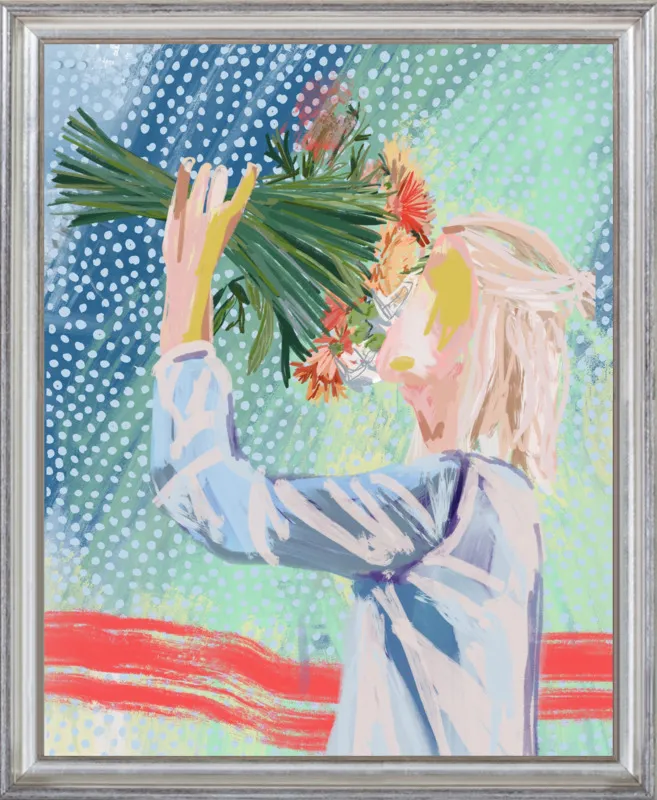 I like to stop and smell the roses  by Jamie Corley for Artfully Walls
