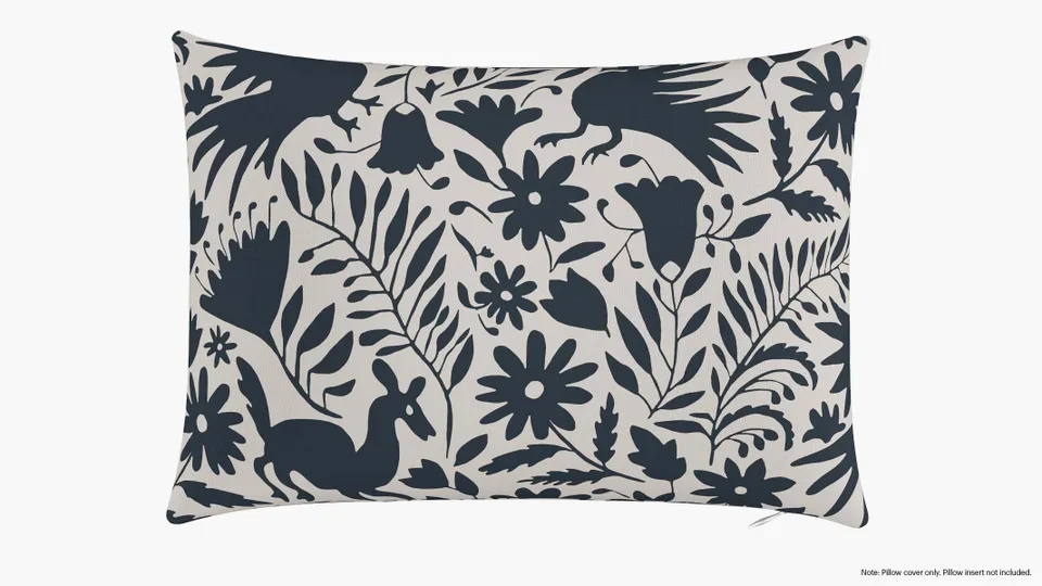Throw Pillow Cover 14" x 20", Ink Frida, 14" x 20"