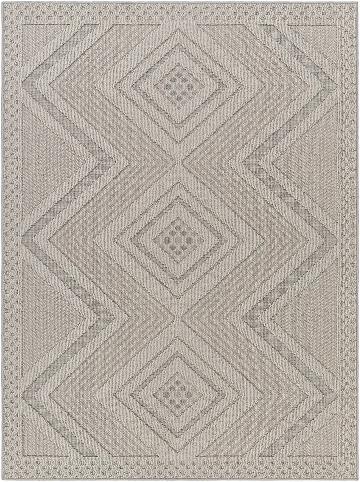 Rockport Beige Outdoor 2'7" x 7'3" Machine Woven Rug