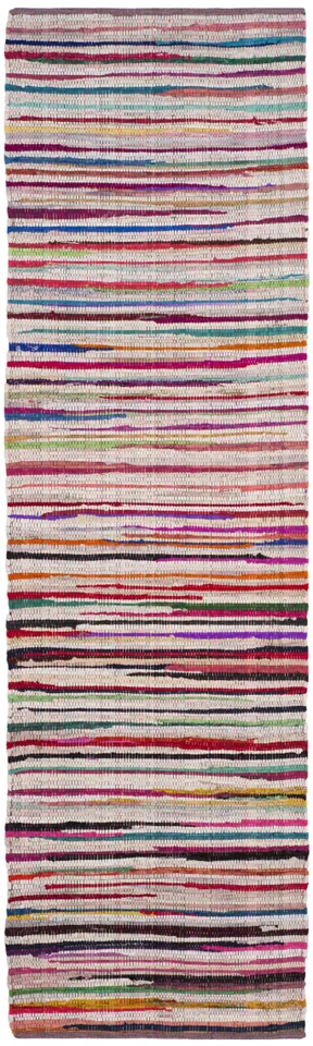 Arlo Home Hand Woven Area Rug, RAR240A, Ivory/Multi,  2' 3" X 12'