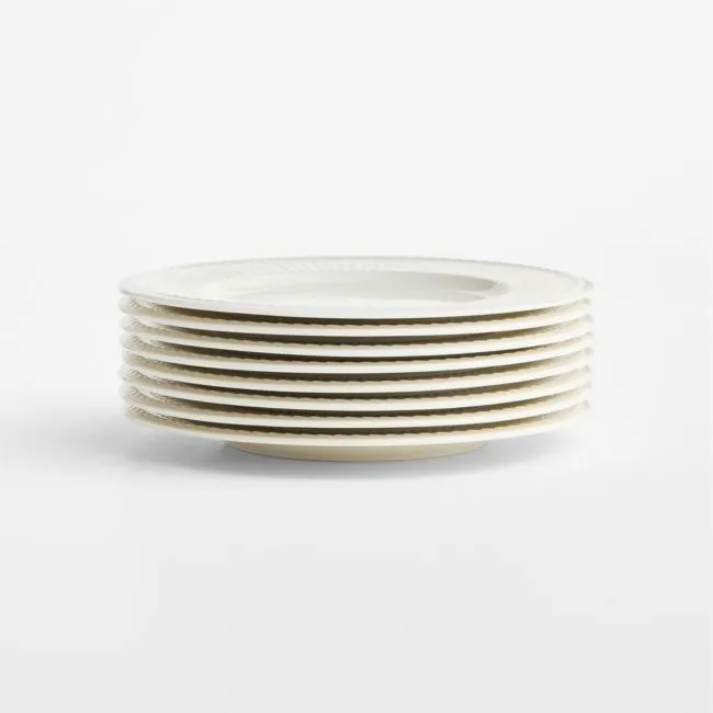 Cotswold Cream Porcelain Salad Plates, Set of 8