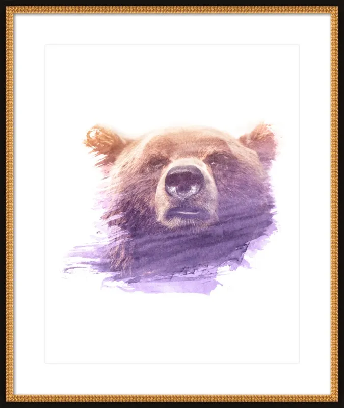 BEAR SUPERIMPOSED WATERCOLOR by Emiliano Deificus for Artfully Walls