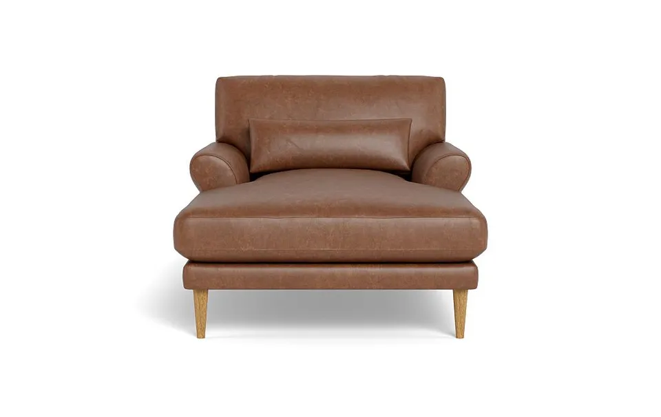Maxwell Leather Chaise Lounge by Apartment Therapy
