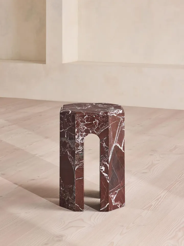 Fitz Side Table, Rosso Levanto