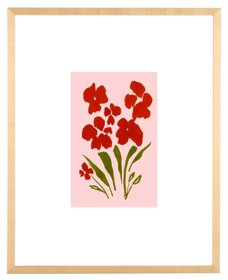 Pansy Passion 16x20" Wall Art - Pink / Raspberry