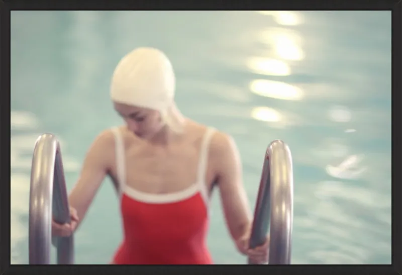 Swimmer in a Red Suit by Lucy Snowe for Artfully Walls