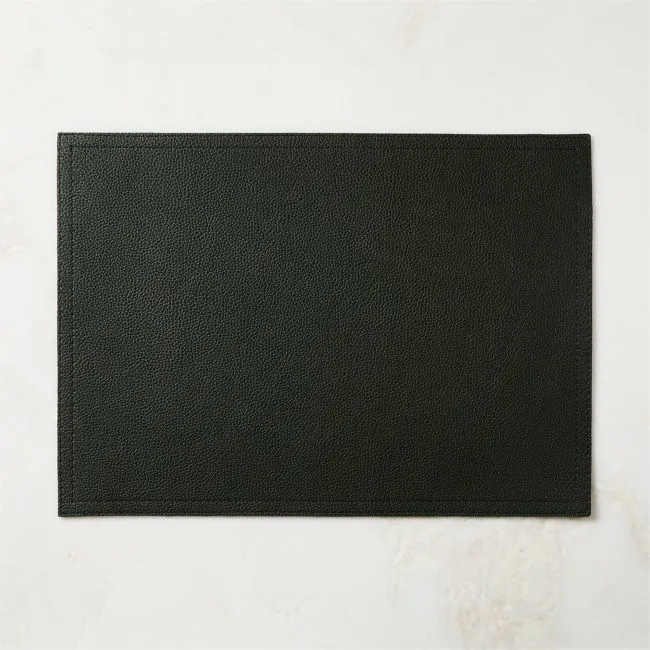 Green Faux Leather Placemat