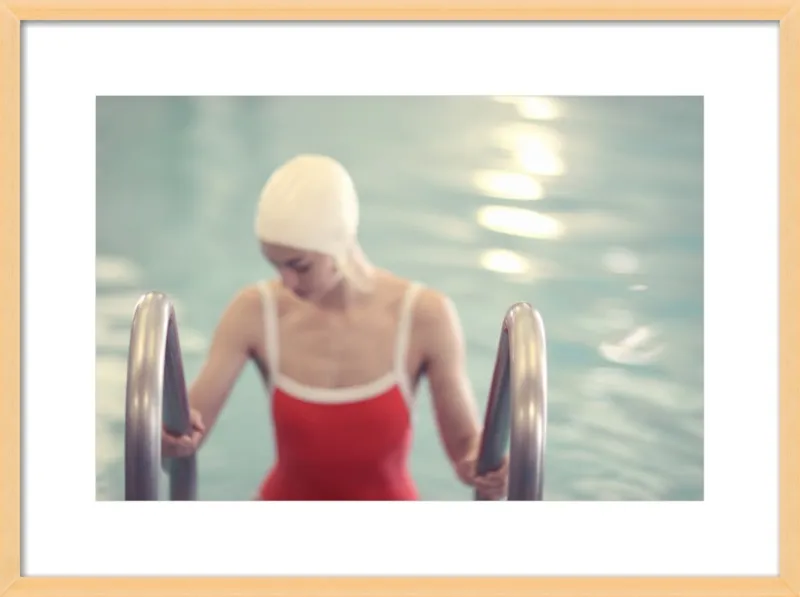 Swimmer in a Red Suit by Lucy Snowe for Artfully Walls