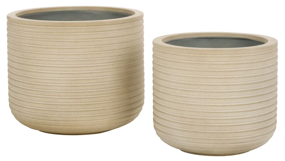 Nardo Planter Pot, Set Of 2 - Beige
