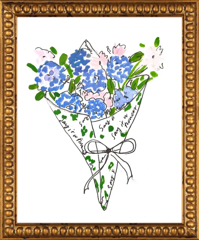 Bodega Flowers in Blue by Larsen McDowell for Artfully Walls