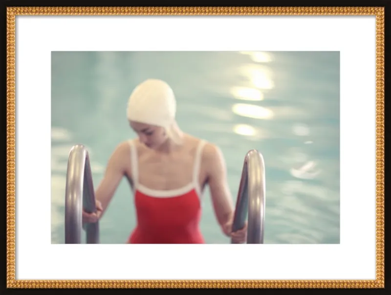 Swimmer in a Red Suit by Lucy Snowe for Artfully Walls