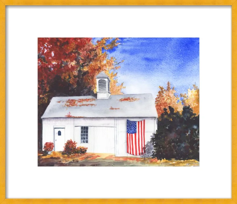 The Ross Barn in Fall by Lydia Marie Elizabeth for Artfully Walls