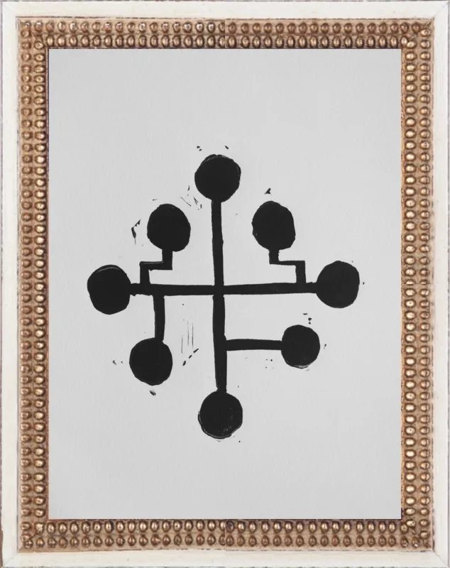Geometric Midcentury Atomic Print by Stacy Rajab for Artfully Walls