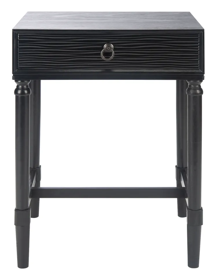 Mabel 1 Drawer Accent Table - Black