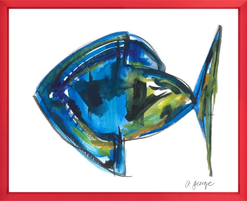 Asbtract Fish by Anthony George for Artfully Walls