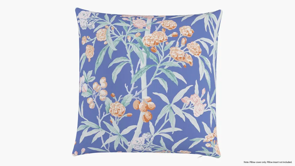 Throw Pillow Cover 22", Lapis Lanai, 22" x 22"