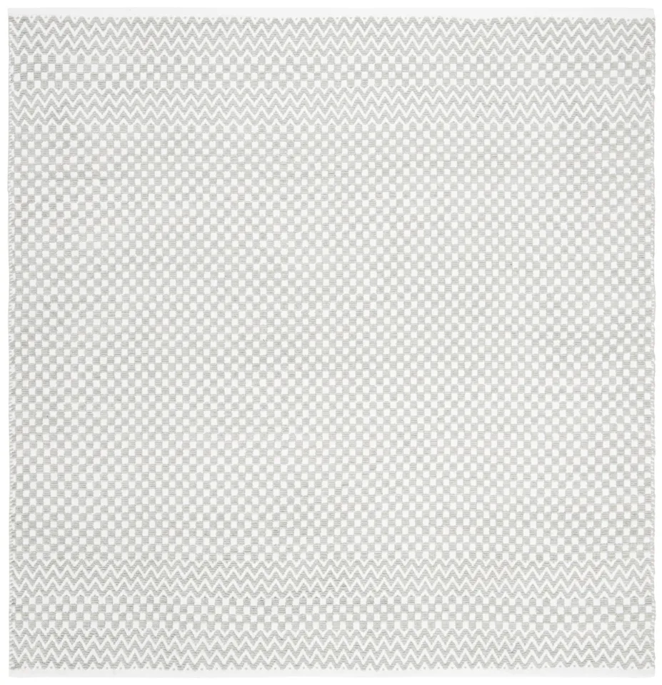 Arlo Home Hand Tufted Area Rug, BOS686F, Grey,  6' X 6' Square