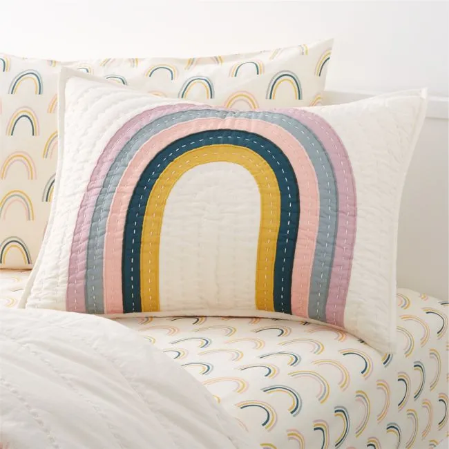 Asha Organic Cotton Rainbow Kids Pillow Sham