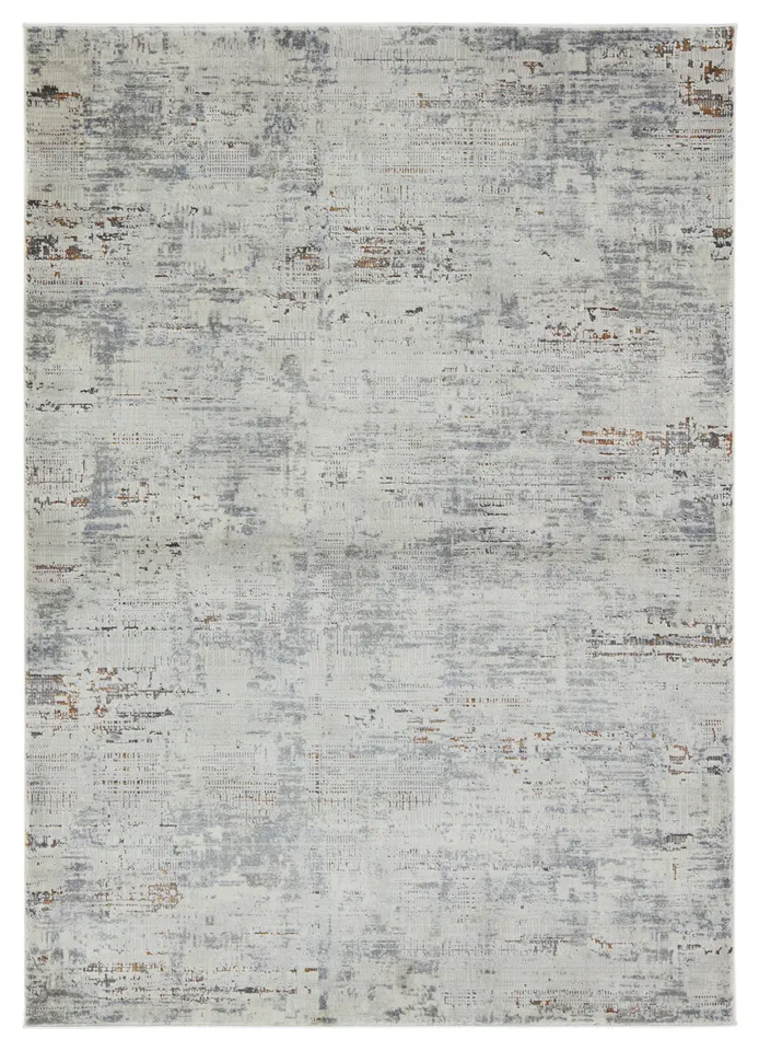 Isola Abstract Gray/ Blue Area Rug (5'11"X8'11")