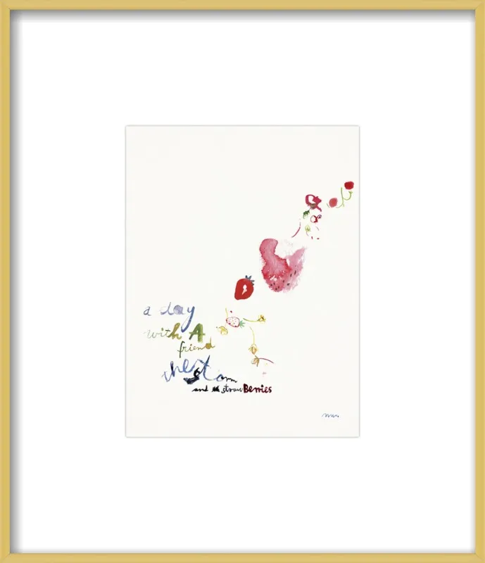 Strawberry Summer Storm by META WRABER for Artfully Walls