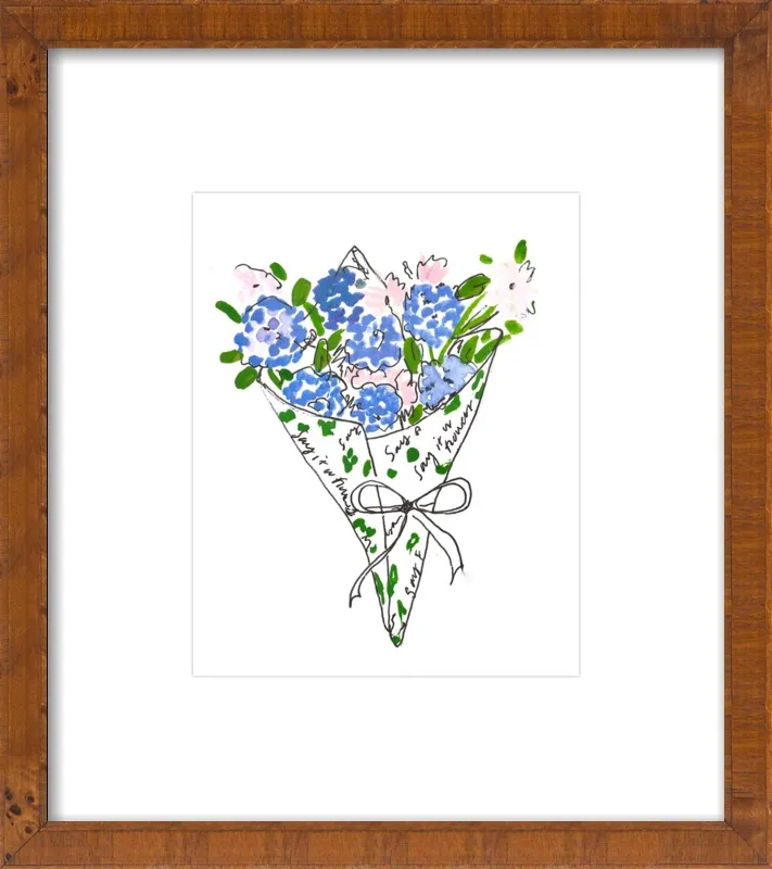 Bodega Flowers in Blue by Larsen McDowell for Artfully Walls