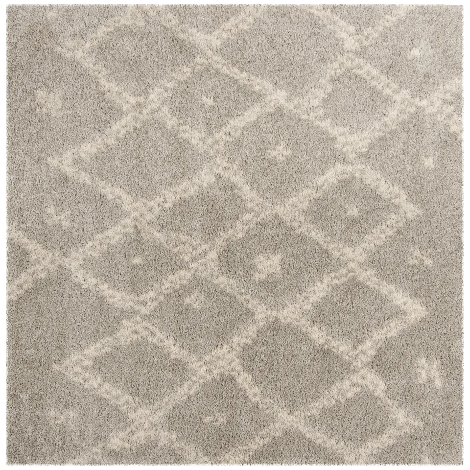Arlo Home Woven Area Rug, ASG747D, Grey/Ivory,  6' 7" X 6' 7" Square