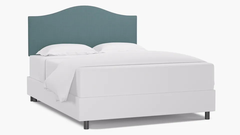 Camelback Headboard, Seaglass Everyday Linen, Queen