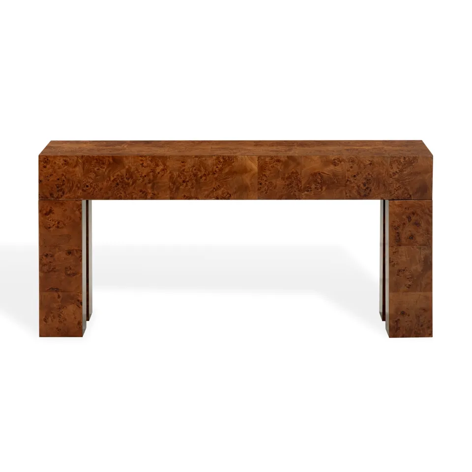 Betharose Burl Wood Console Table - Walnut Burl