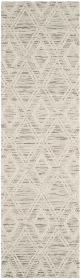Arlo Home Hand Loomed Area Rug, MRB312C, Light Brown/Ivory,  2' 3" X 8'