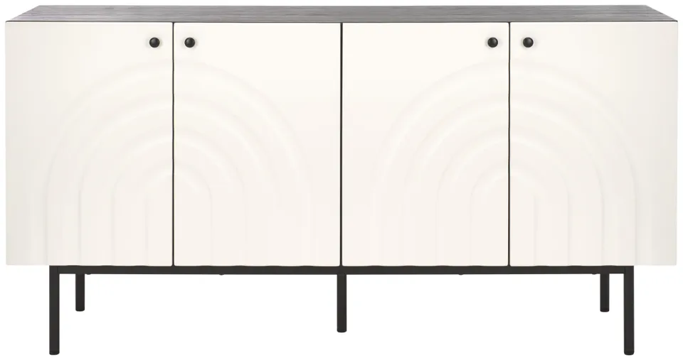 Mayln 4 Door Sideboard/Mediastand - Black / White