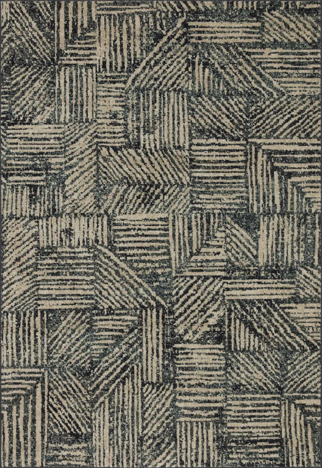 Loloi Bowery Midnight / Taupe 18" x 18" Sample