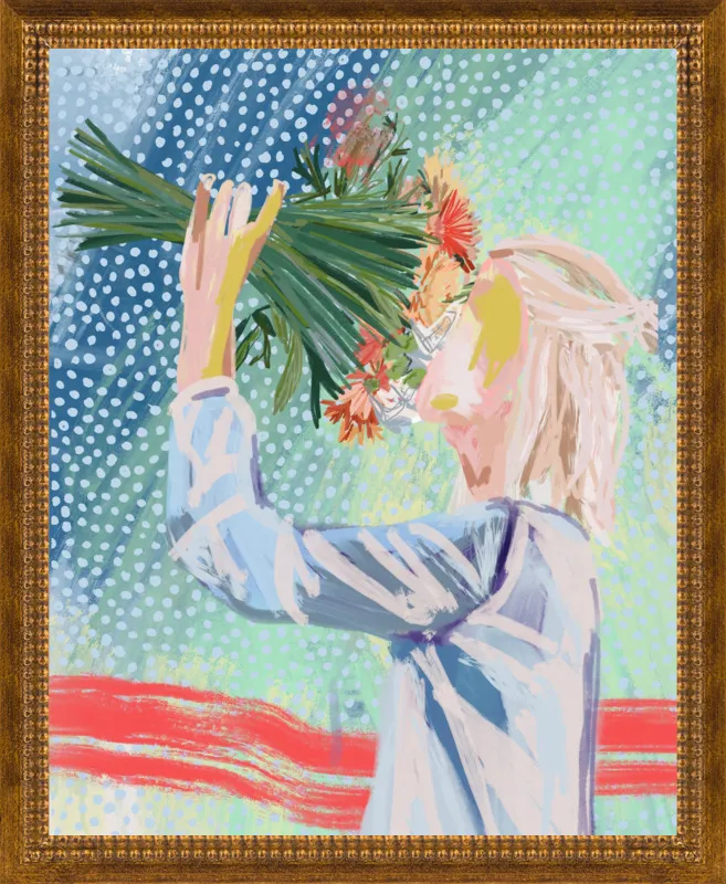 I like to stop and smell the roses  by Jamie Corley for Artfully Walls