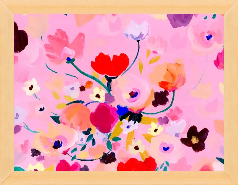 Pink Posey by KT Smail for Artfully Walls