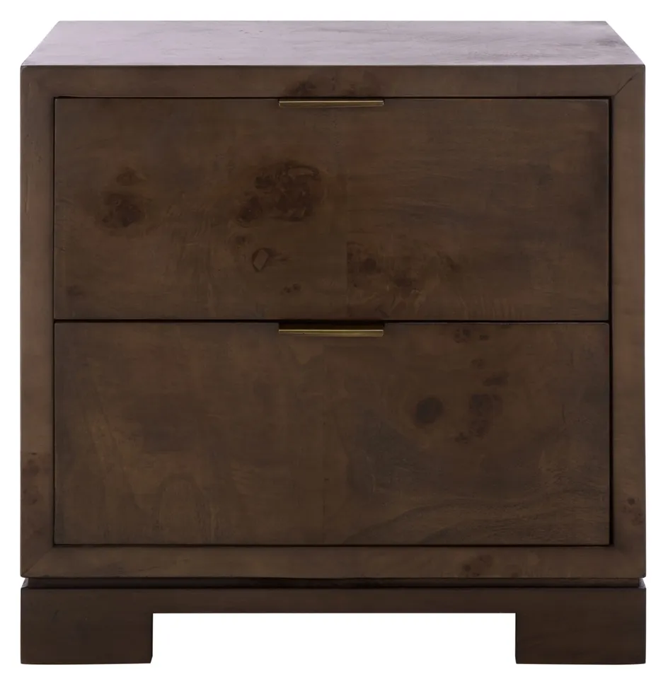 Lavana 2 Drawer Nightstand - Dark Oak