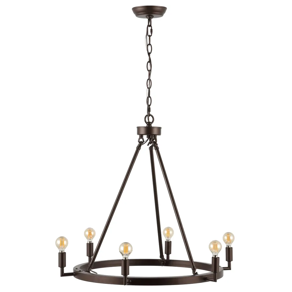 Nevada 6 Light 26" Chandelier - Oil Rub Bronze
