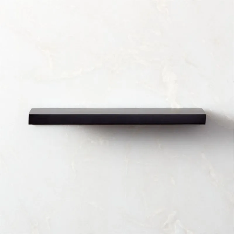 7" Damon Edge Black Drawer Pull