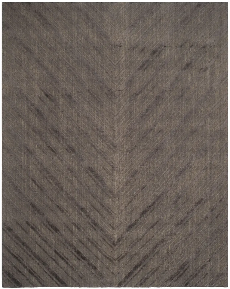 Arlo Home Hand Loomed Area Rug, MIR854B, Charcoal,  9' X 12'