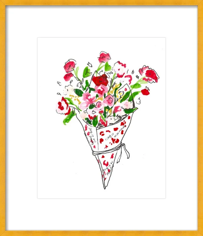 Bodega Flowers in Pink and Red by Larsen McDowell for Artfully Walls
